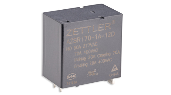 ZETTLER presents the AZSR170 - A high-performance 70A solar power relay series with optional monitoring contact